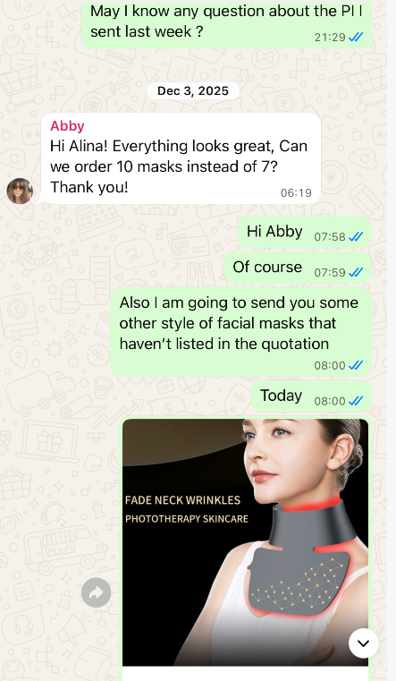 WhatsApp customer feedback