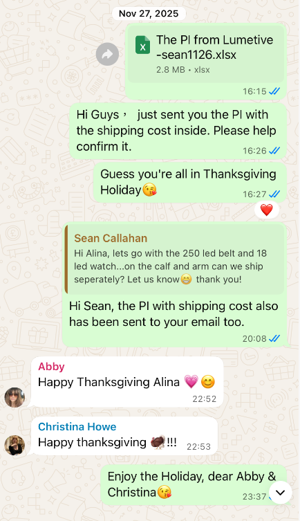 WhatsApp customer feedback