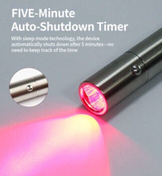 Portable red light therapy flashlight for targeted throat and nasal wellness applications