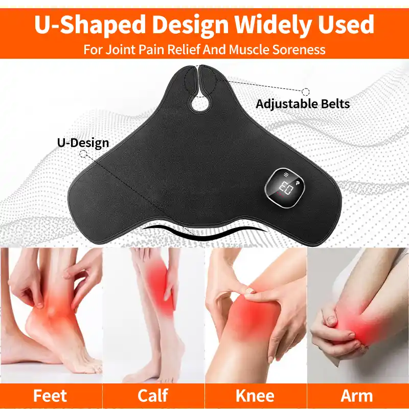 Anatomy of a smart red light therapy ankle wrap showing LED layout and smart control unit
