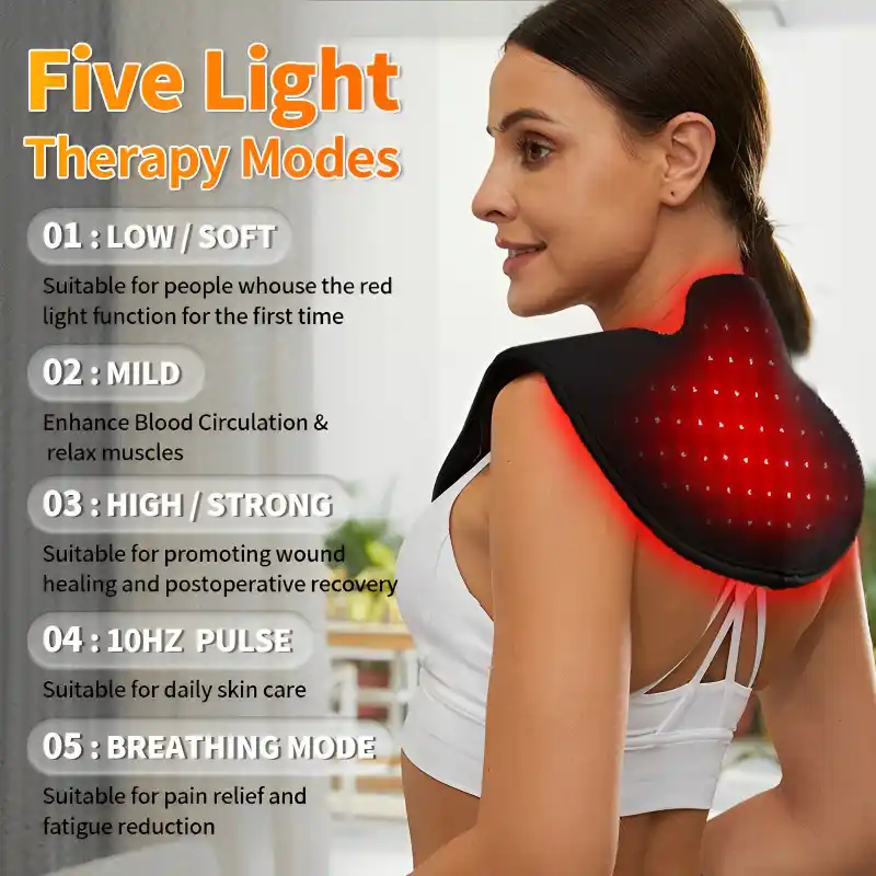 Red Light Therapy Shoulder Pad for Muscle Relief and Joint Repair