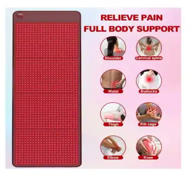 full body red light therapy mat - LED configuration showing red and near-infrared lights