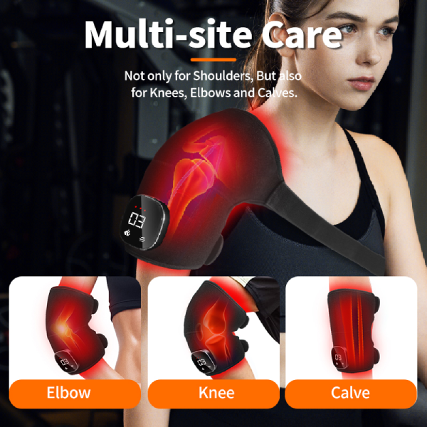 Red Light Therapy Joint Wrap – Adjustable Straps for Ankle & Joint Pain Relief 3 Portable LED red light therapy knee wrap with adjustable strap and digital timer