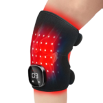 Wearable red light therapy knee wrap with LED lights for knee recovery and wellness